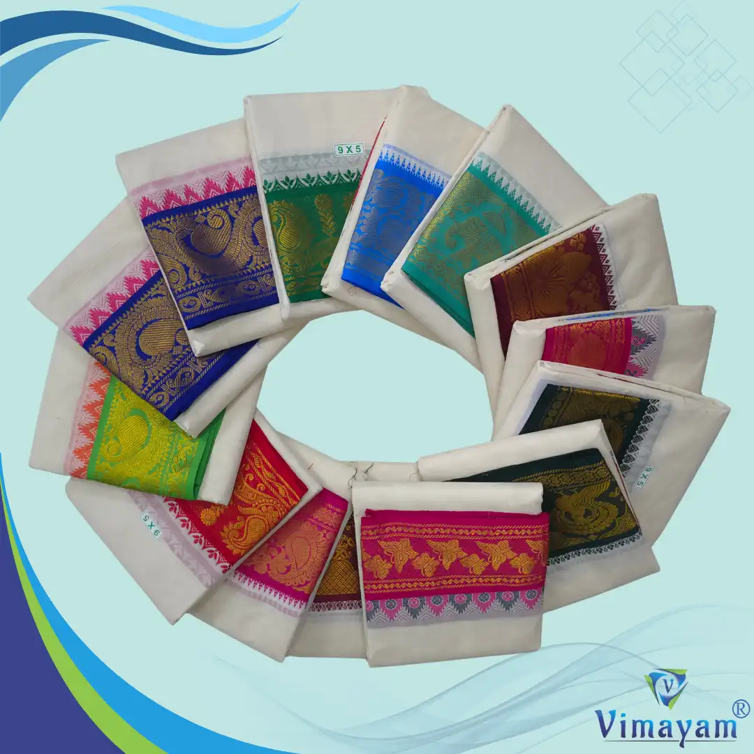PREMIUM QUALITY DHOTIE – HALF WHITE DHOTIES | Vimayam Dhoties